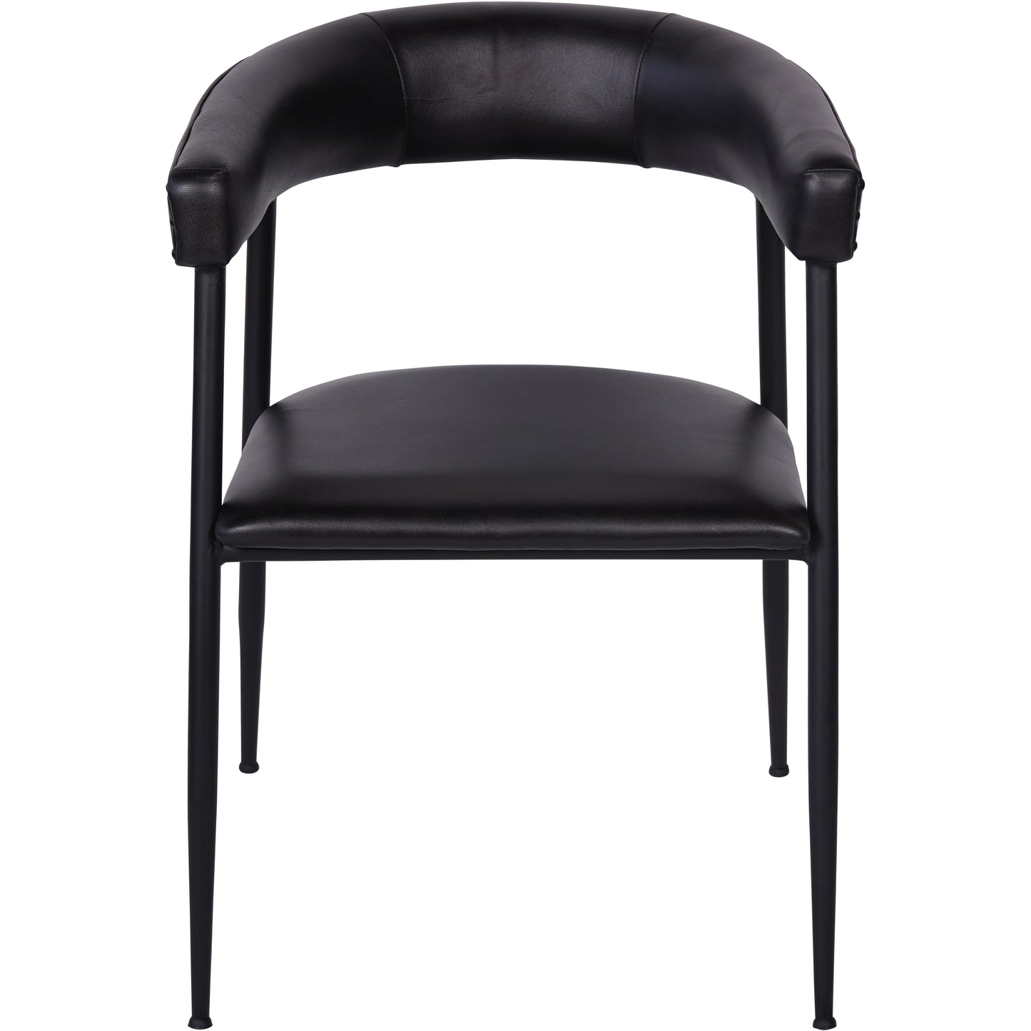Winston Leather Dining Chairs in Charcoal - Set of 2