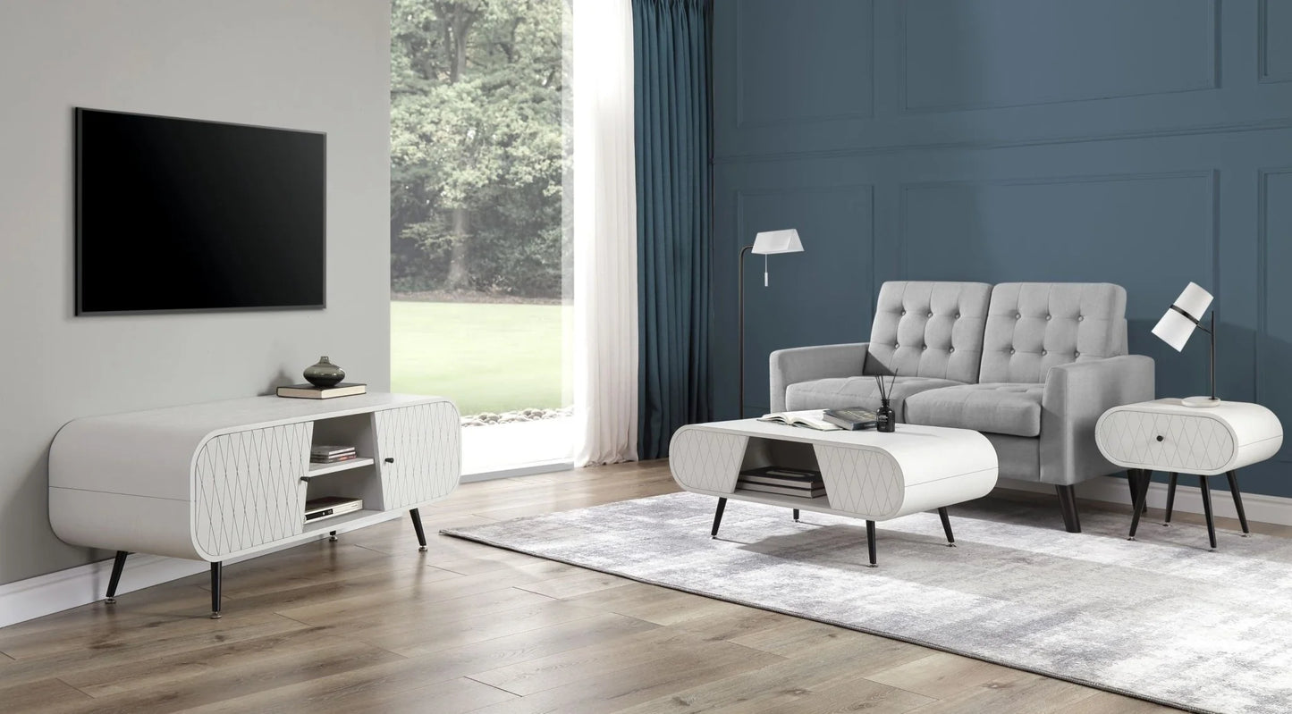 Zerenda Grey TV Cabinet Sleek and Modern Design