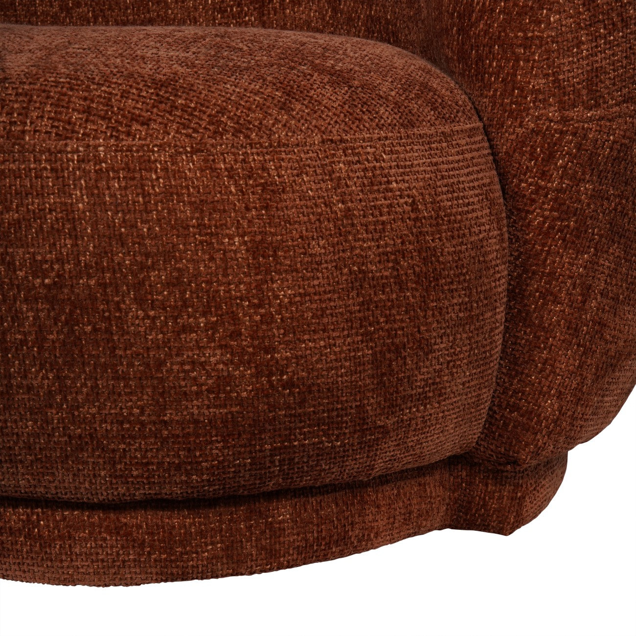 Camilla Curved Mini Sofa – Terracotta Chenille