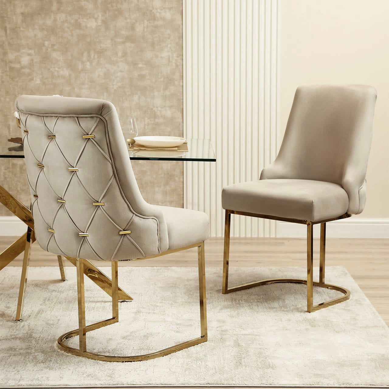 Pair of Caz Dining Chairs – Modern Upholstered Dining Seating