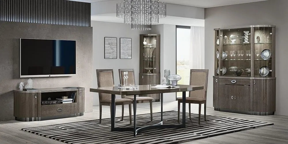 Ali Silver Birch 2 Door Cabinet with LED Light