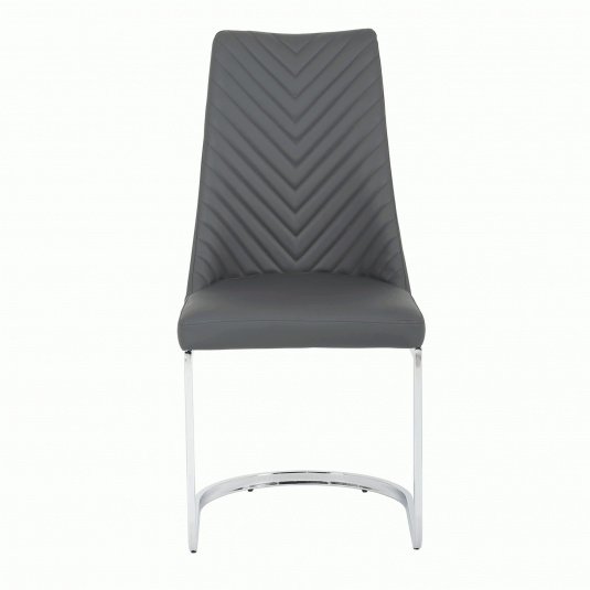 Christina Stitched Faux Leather & Chrome Dining Chair