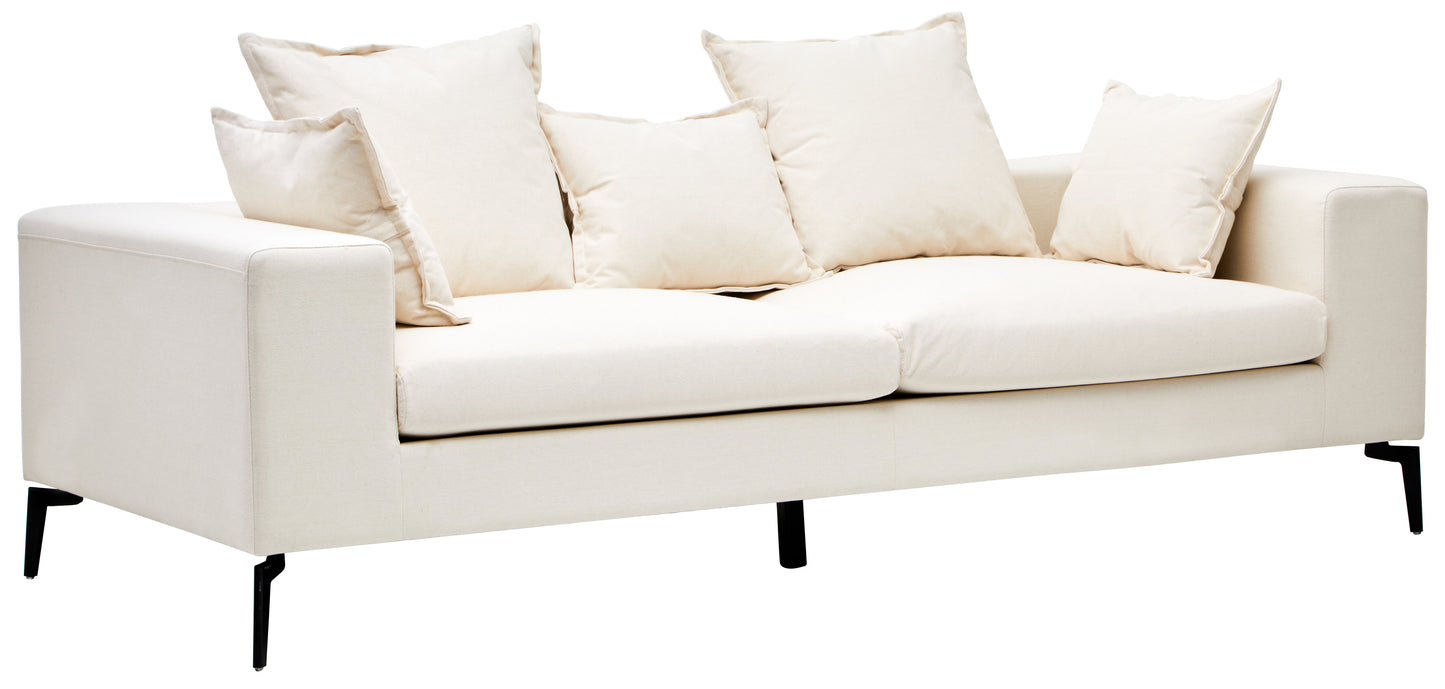 Elsin 3-Seater Sofa – Cream or Grey Fabric