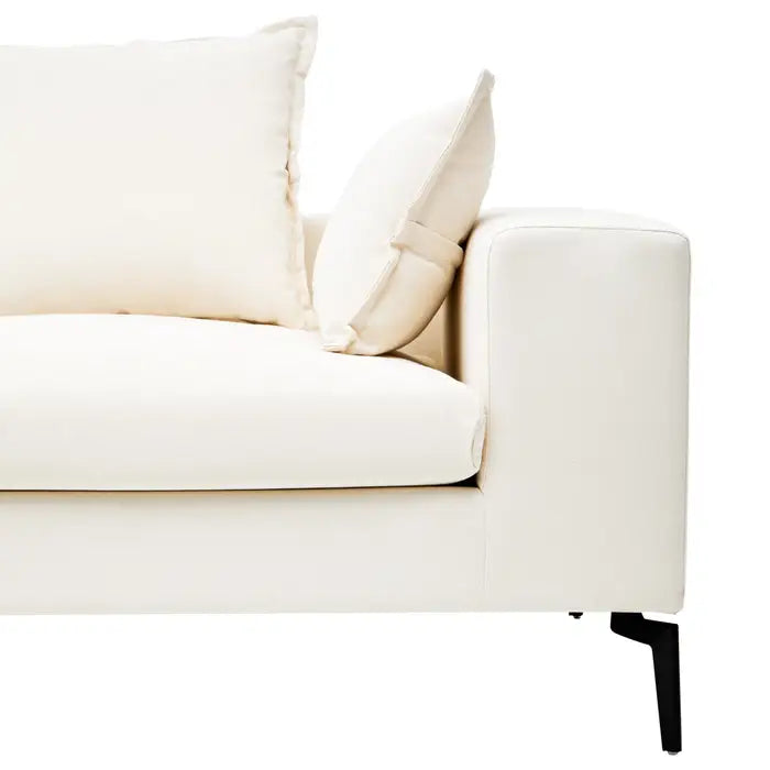 Elsin 3-Seater Sofa – Cream or Grey Fabric