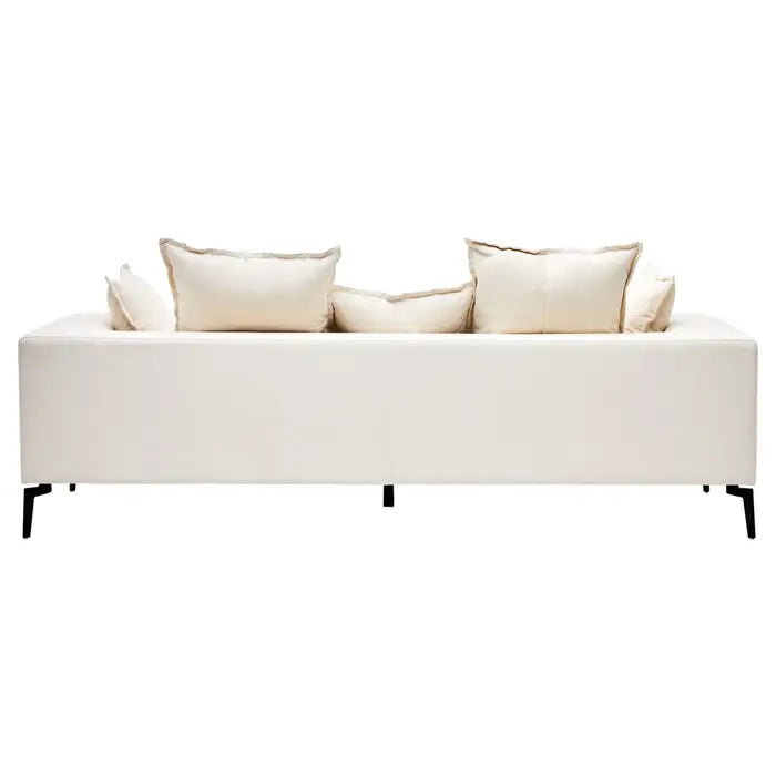 Elsin 3-Seater Sofa – Cream or Grey Fabric