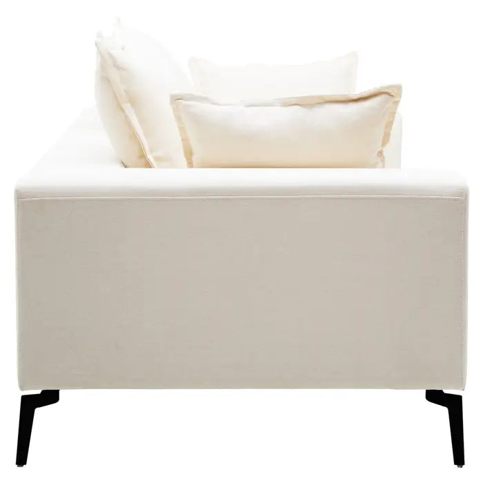 Elsin 3-Seater Sofa – Cream or Grey Fabric