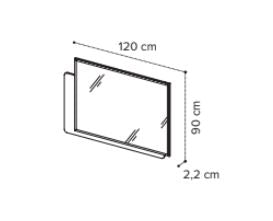 KARA White Hi-Gloss Wall Mirror