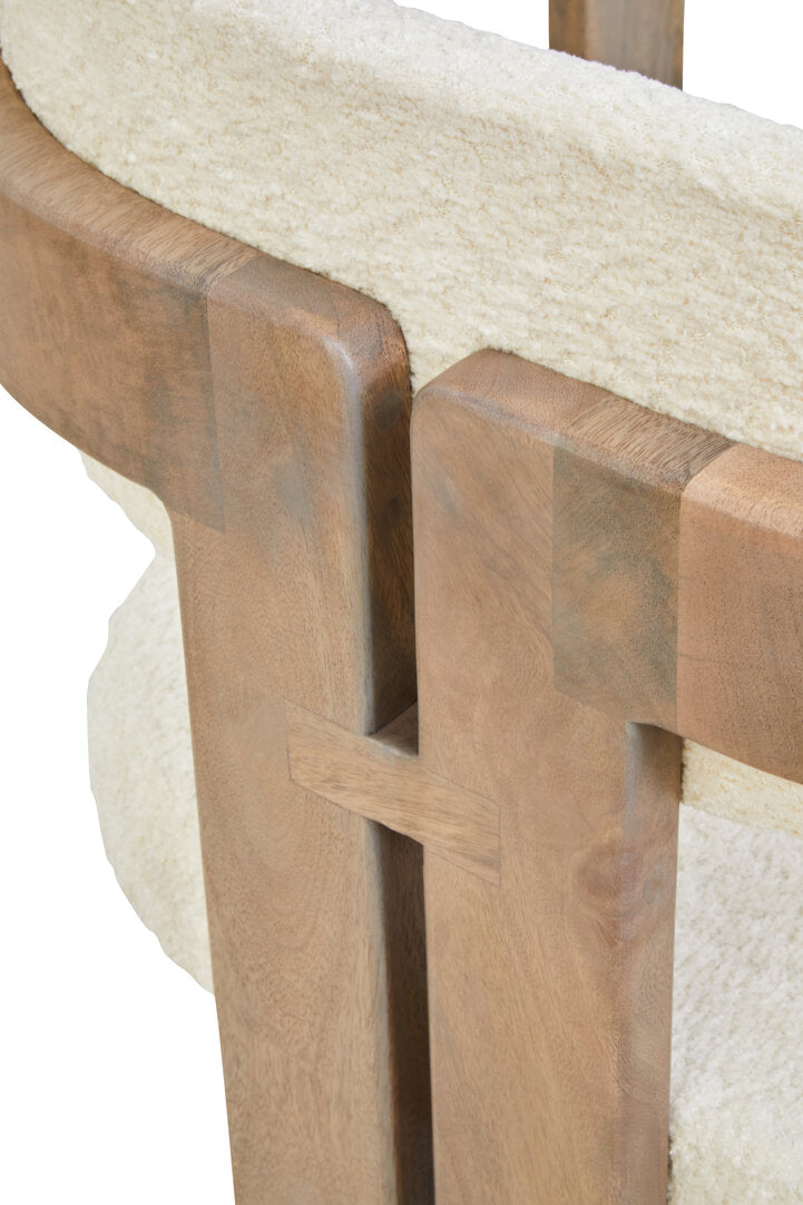 Sustainable Mango Wood Dining Chair in Grey Finish