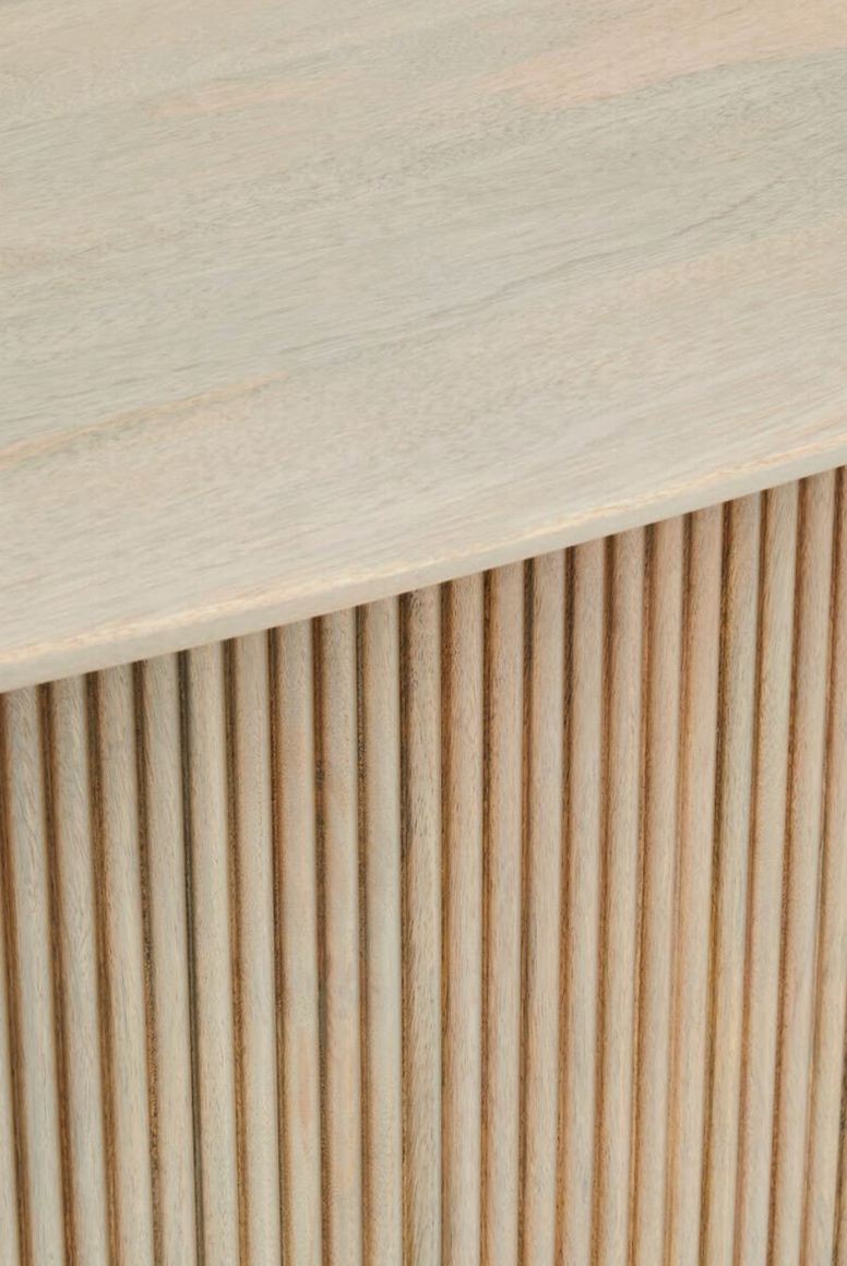Marcel Grey Mango Wood Oval Ridge Dining Table