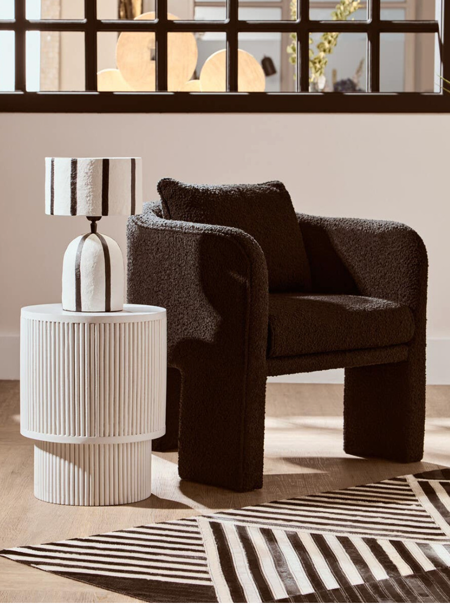 Paloma Black and White Striped Table Lamp