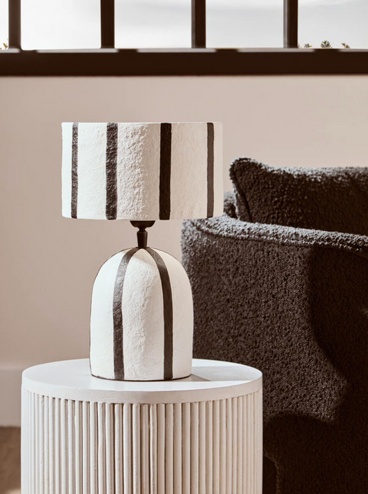 Paloma Black and White Striped Table Lamp