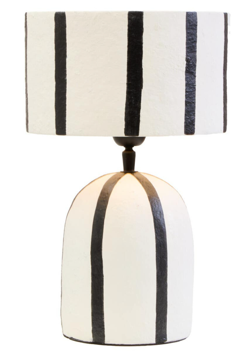 Paloma Black and White Striped Table Lamp