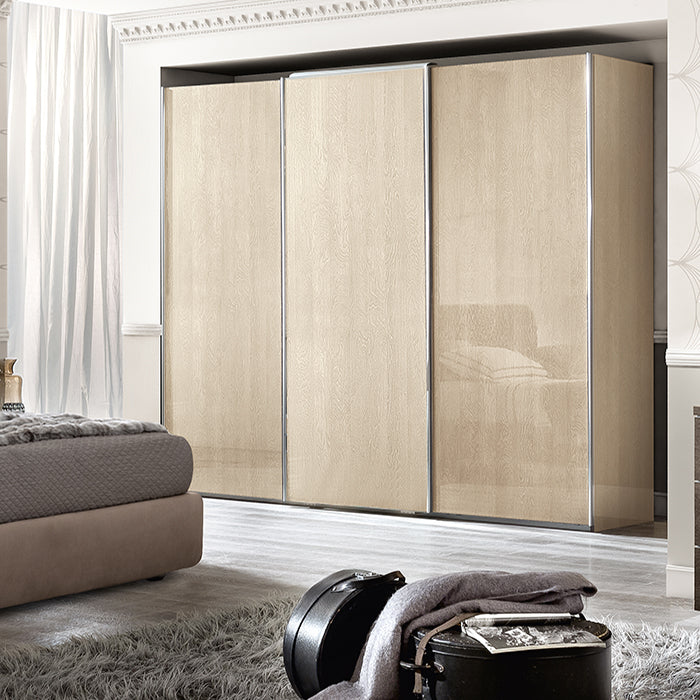 Abrianna Ivory Birch Sliding Wardrobe