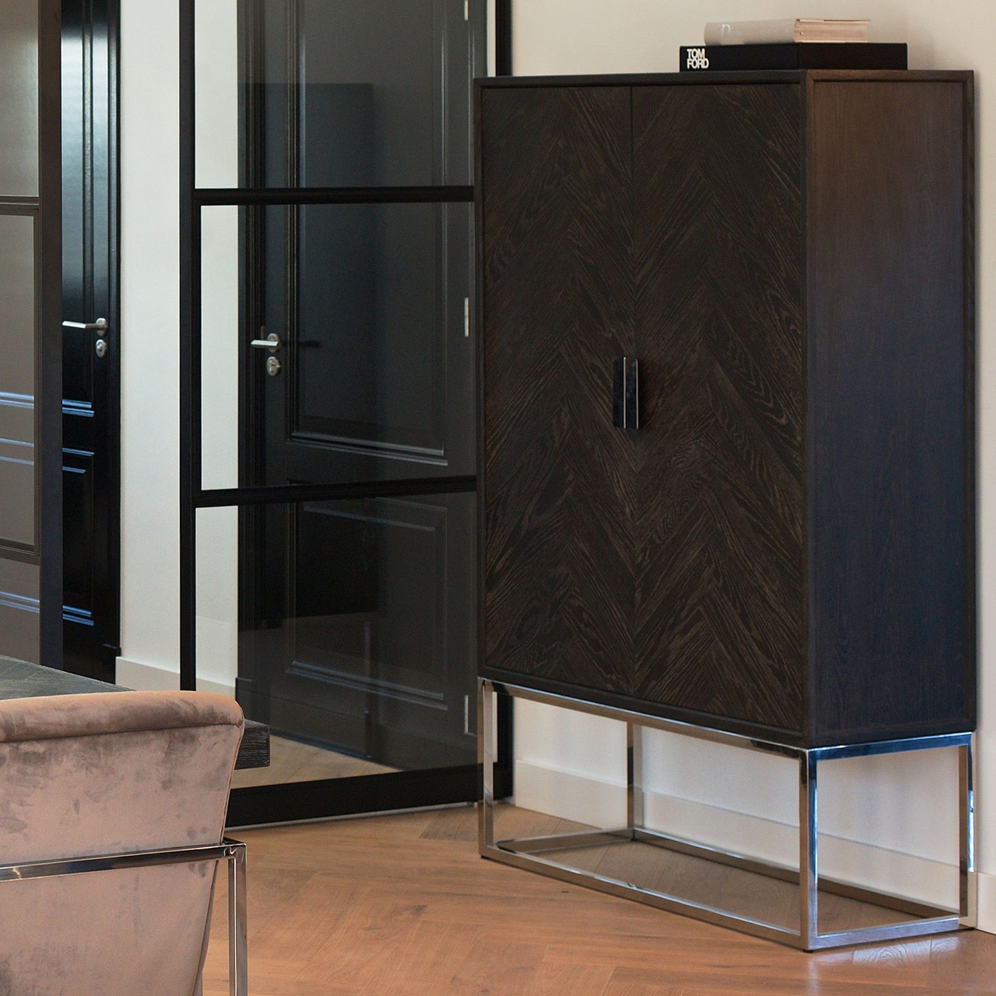 Bronwyn Black Oak 2 Door Wall Cabinet