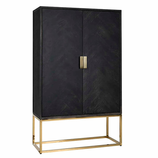 Bronwyn Black Oak 2 Door Wall Cabinet Durable and Elegant