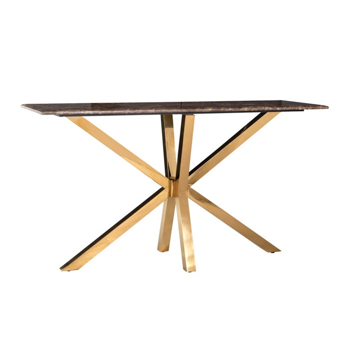 Cidwell Marble & Gold Console Table Durable and Elegant