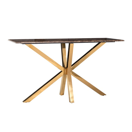 Cidwell Marble & Gold Console Table Durable and Elegant