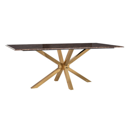 Elegant Cidwell Marble & Gold Dining Table Modern Design
