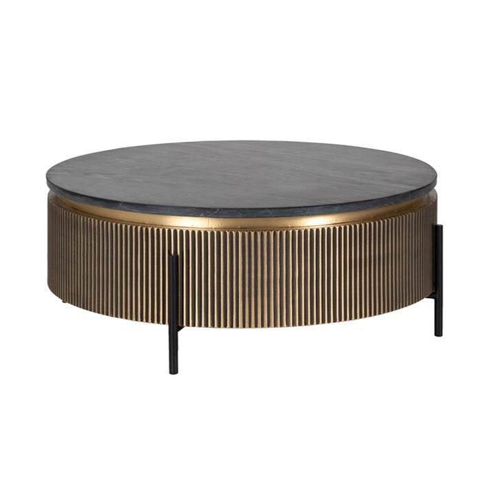 Inessa Marble Iron Round Coffee Table