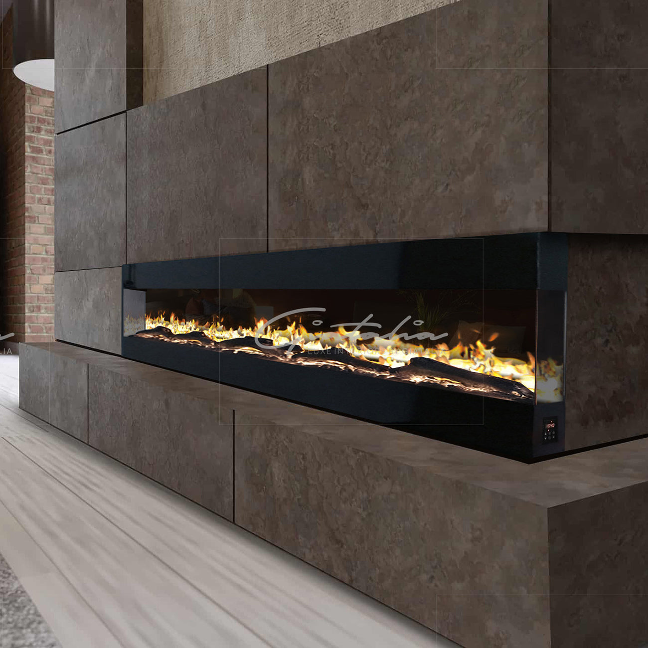 Mirage Black Modern Electric Fire