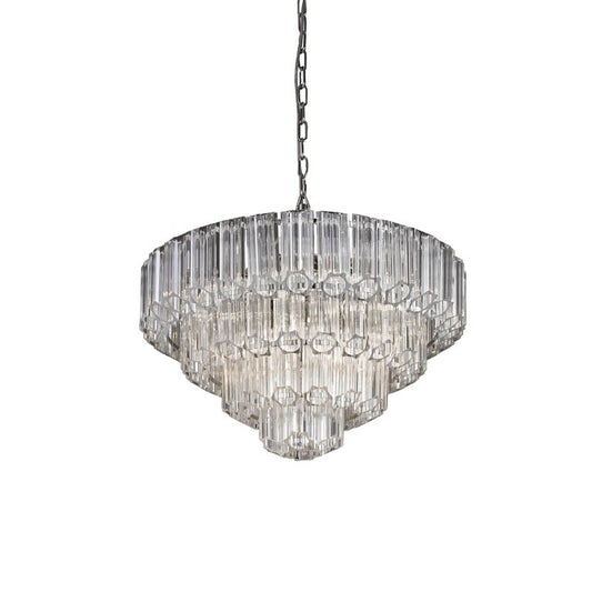 Niya Crystal Nickel Chandelier Elegant and Sparkling