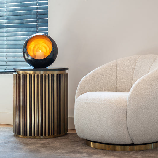 Inessa Marble Iron End Table