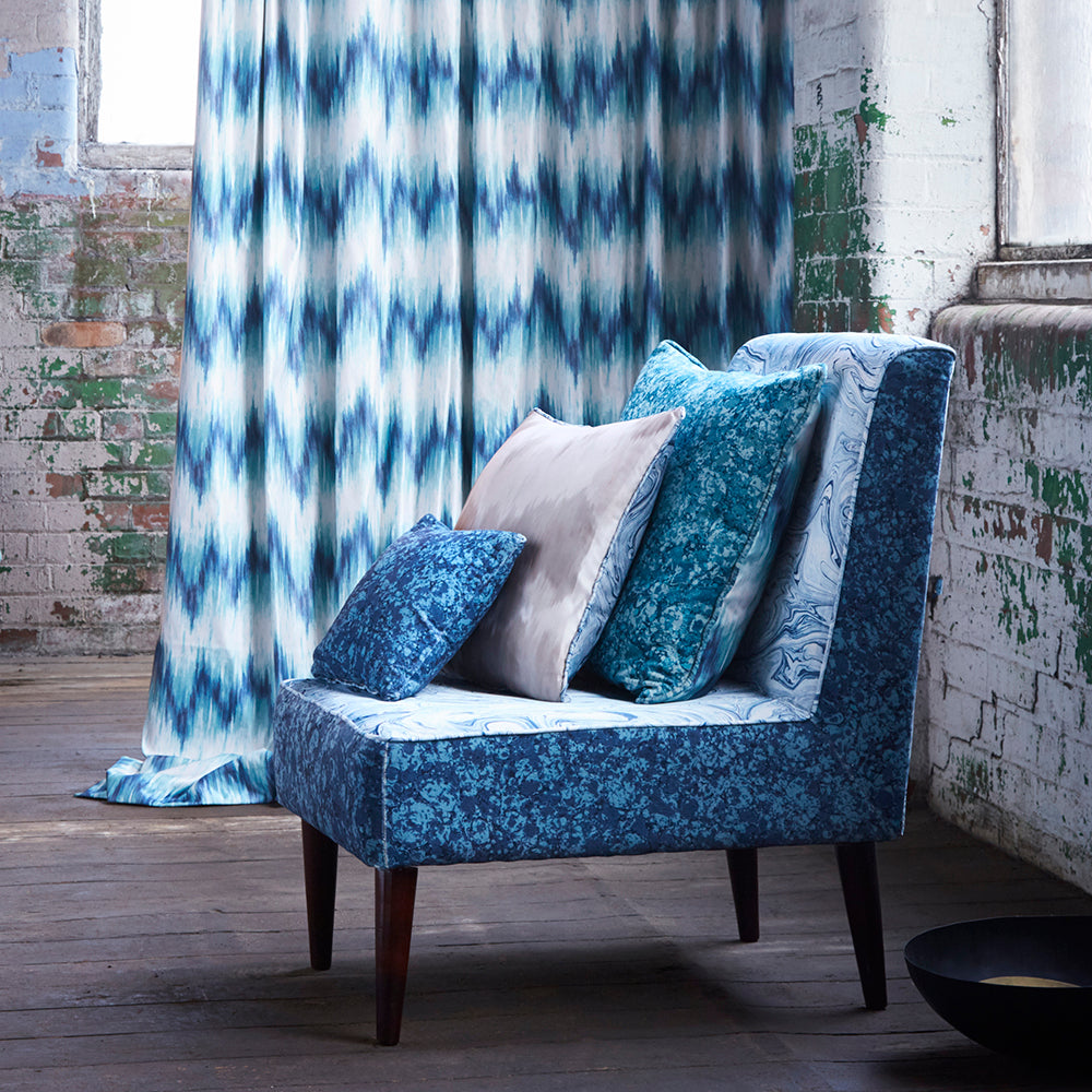 Bespoke Elementa Basanite Indigo Blue Feature Chair