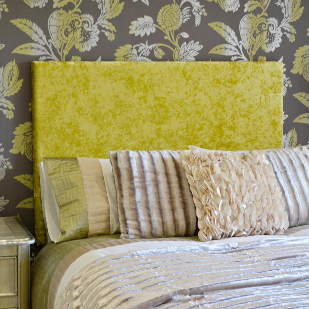 Bespoke Imperial Lime Crushed Velvet Headboard (Various Options)