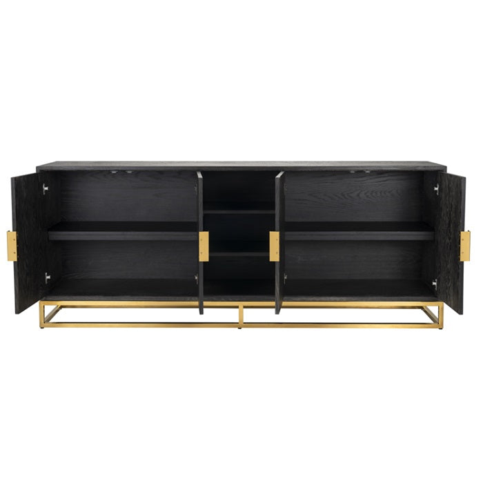 Bronwyn Black Oak  4dr Sideboard