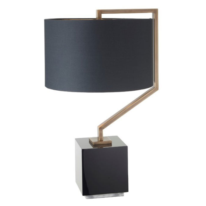 Cyclone Marble Antique Brass Table Lamp