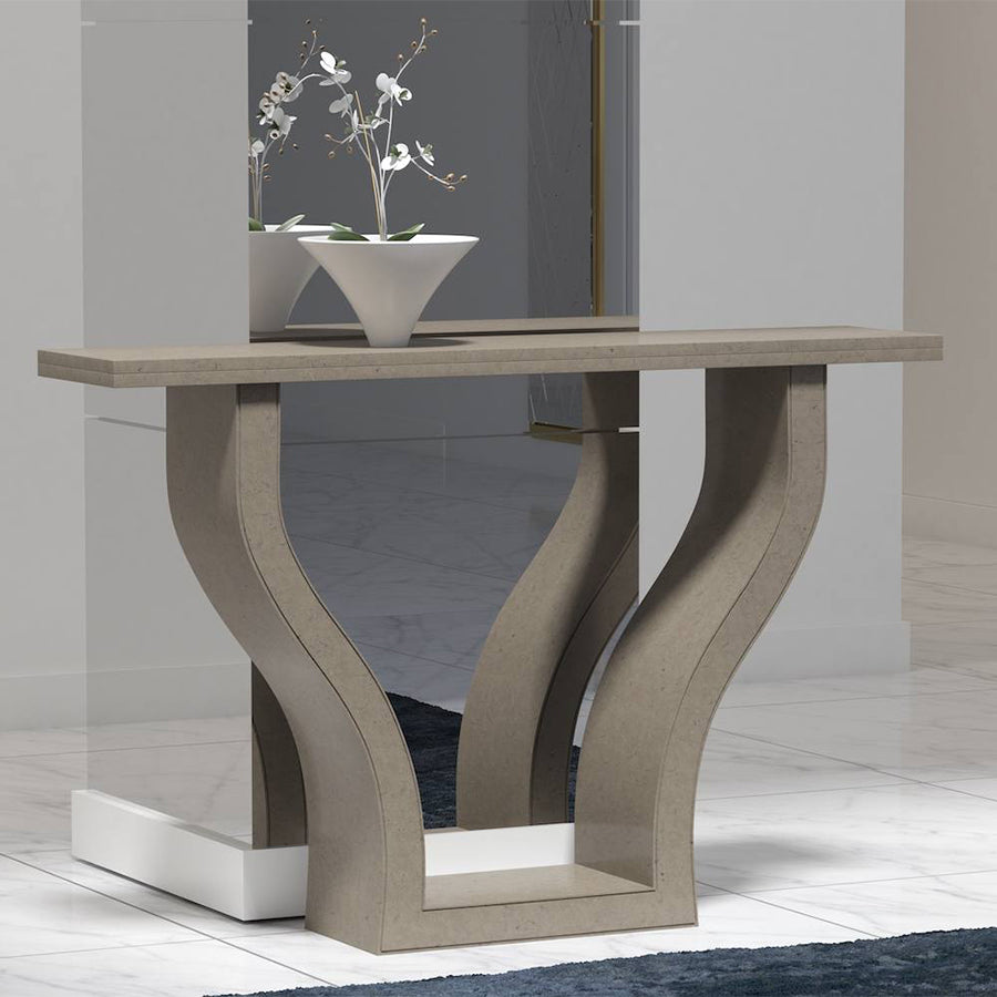 Emilia Ammonite Ardesia Quartz Console Table