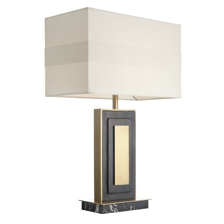 Halie Marble & Antique Brass Table Lamp