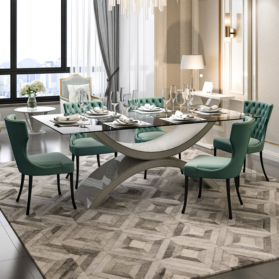 Modena Ammonite Tuscany Quartz 2m Dining Table