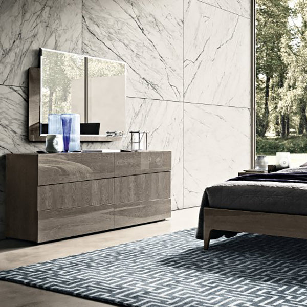 Tullio Silver Birch Rectangular Mirror