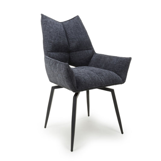 Doulala Texture Effect Swivel Chair - Set of 2