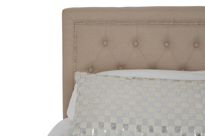 Hailey Beige Linen Ottoman Bed