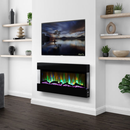 Malachi Modern Electric Fire - Various Colours & Sizes