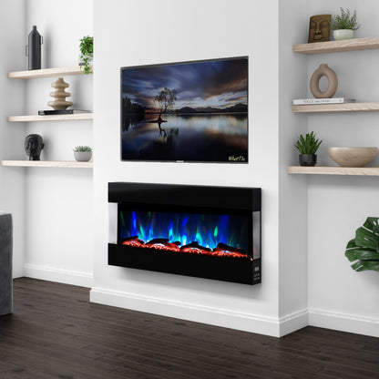 Malachi Modern Electric Fire - Various Colours & Sizes