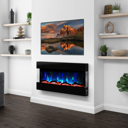 Malachi Modern Electric Fire - Various Colours & Sizes