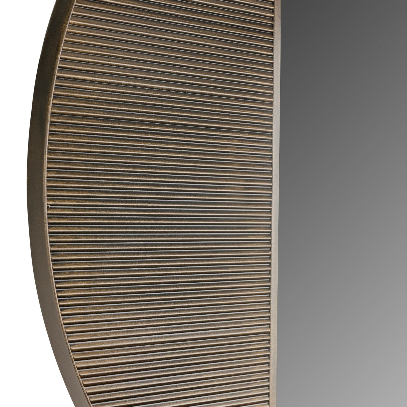 Harrington Round Panel Mirror – Aged Black Finish