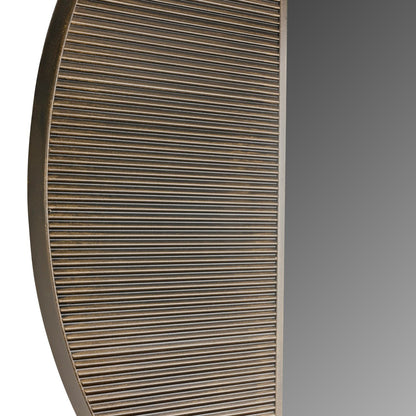 Harrington Round Panel Mirror – Aged Black Finish