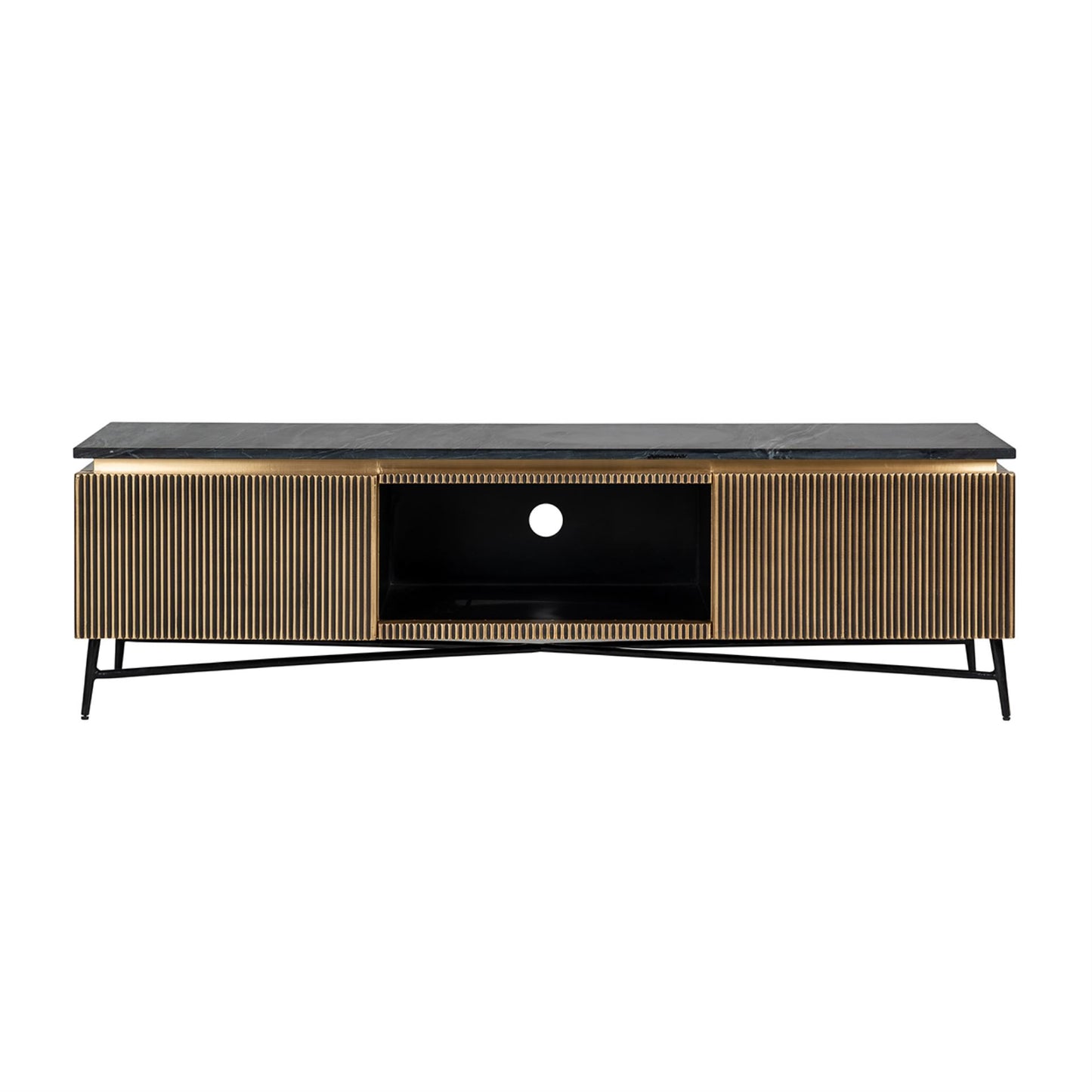 Modern Inessa Marble Iron TV Unit Contemporary Design