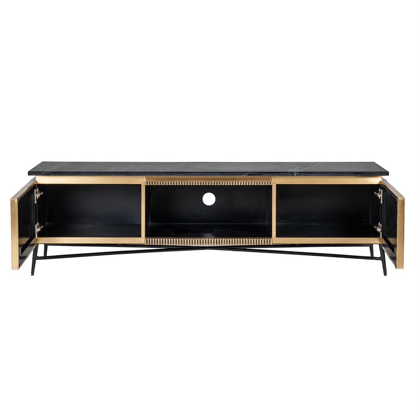 Modern Inessa Marble Iron TV Unit Contemporary Design