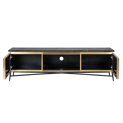 Modern Inessa Marble Iron TV Unit Contemporary Design