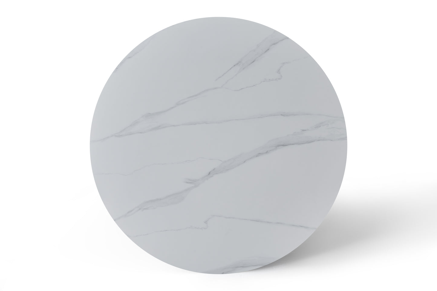 Aurelio Round Travertine Dining Table 120cm – 4 Seater Black & White