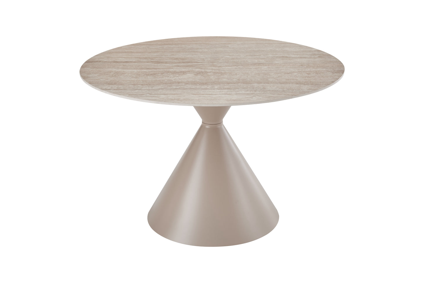 Aurelio Round Travertine Dining Table 120cm – 4 Seater Cappuccino