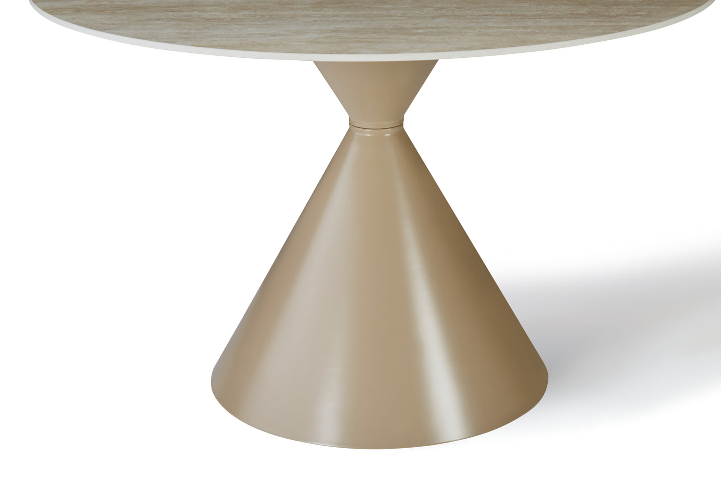 Aurelio Round Travertine Dining Table 120cm – 4 Seater Cappuccino