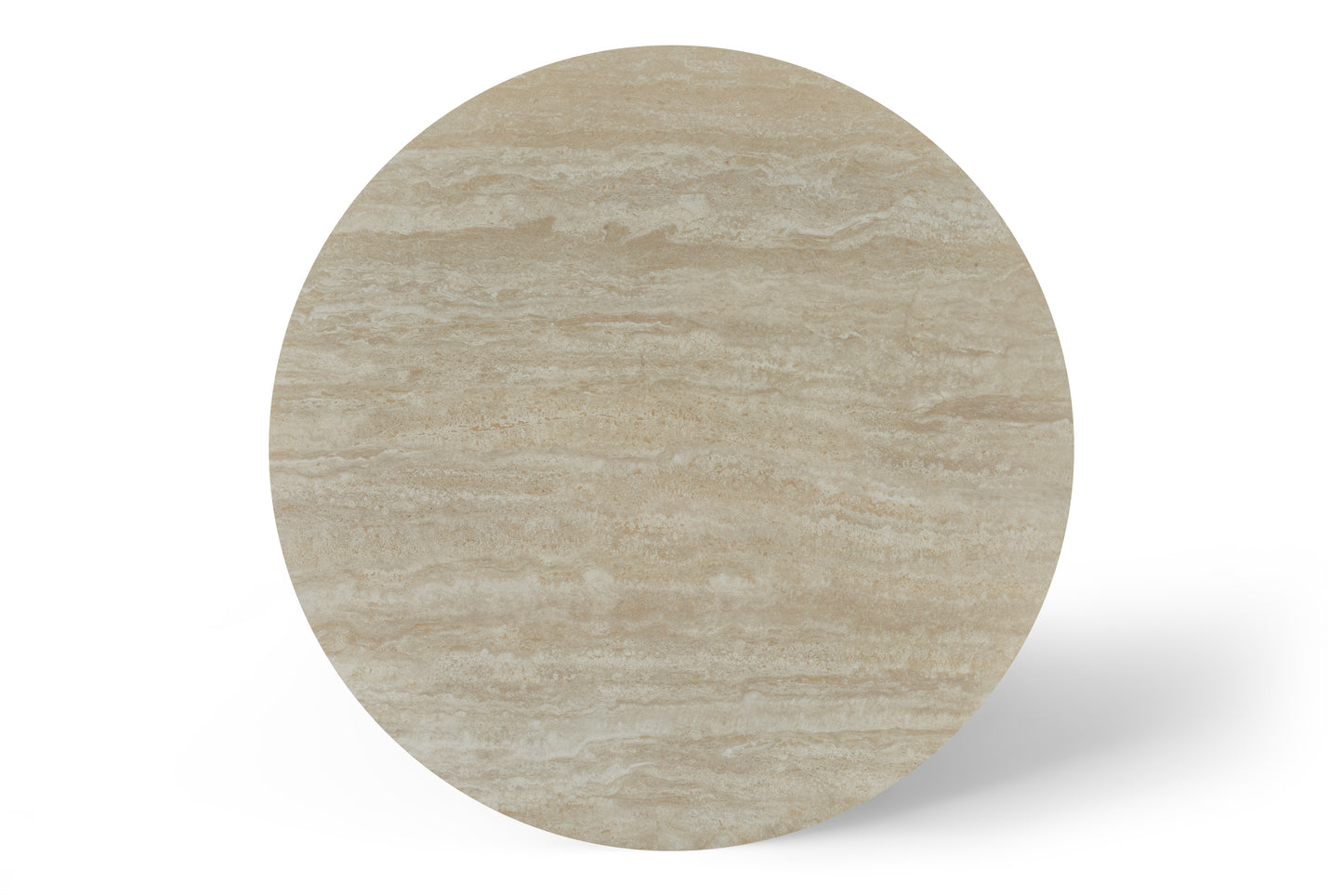 Aurelio Round Travertine Dining Table 120cm – 4 Seater Cappuccino
