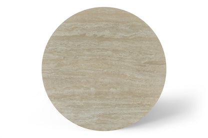 Aurelio Round Travertine Dining Table 120cm – 4 Seater Cappuccino