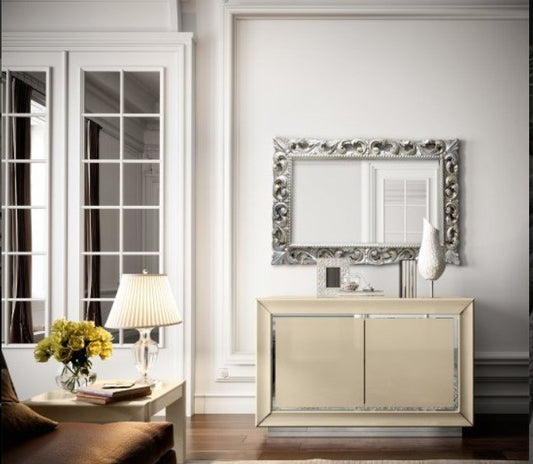 Italian 2-Door Buffet – Ivory High Gloss - CLEARANCE
